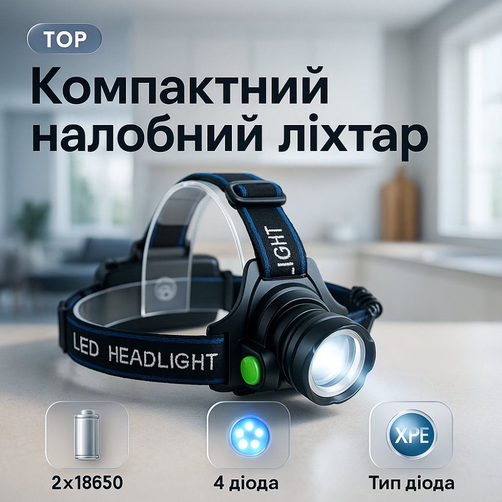 Головной фонарик PLD-T115-PM30-TG, Налобний фонарь светодиодный, Фонарь для спасателей на голову UH-61 Львов - изображение 18