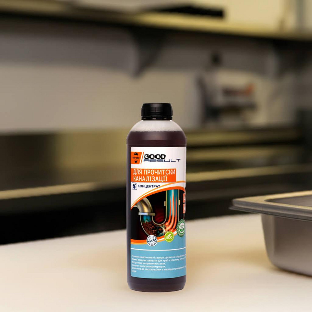 Концентрированное средство для очистки канализационных труб GOOD RESULT 1 л Павлоград - изображение 2