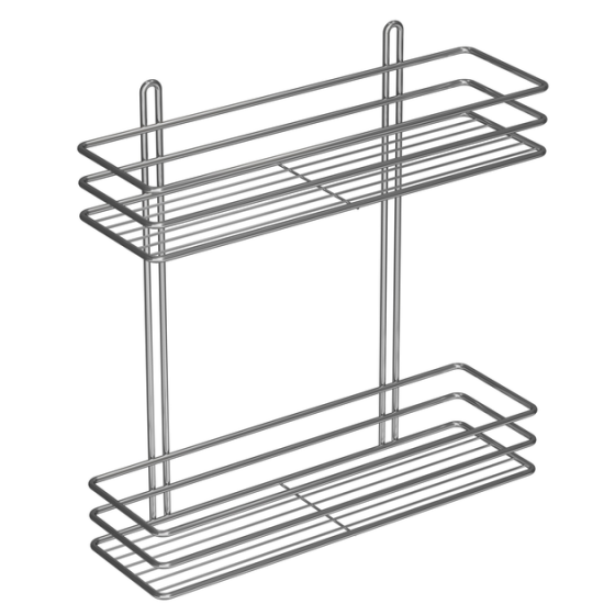 Полка прямоугольная хром 2 ярусная Харьков