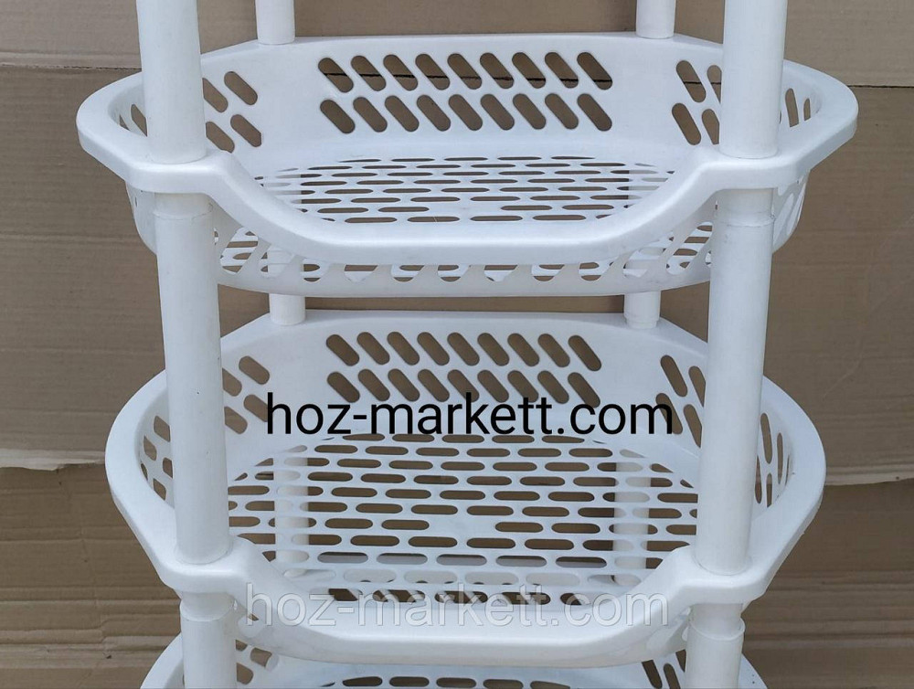 Пілочка етажерка пластикова для ванної та кухні (біла) Харків - фото 2