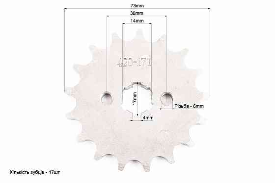 Зірка передня JH-420H-17T кована Киев