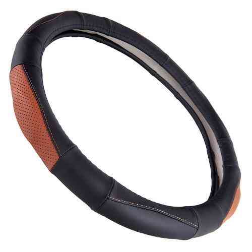 Чохол на кермо VLOD-L285 BK/BR M чорн-коричневий з перфорованої шкіри Харків