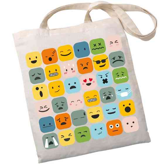 Екошопер BookOpt BK4101 Смайлики бежевий Київ