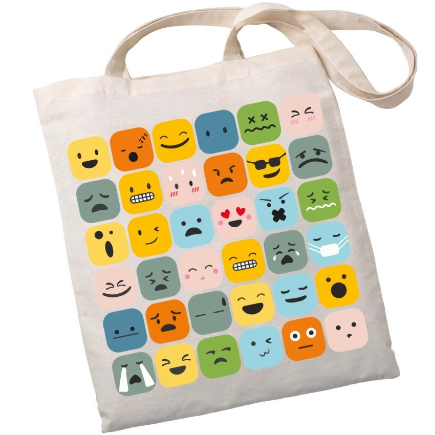Екошопер BookOpt BK4101 Смайлики бежевий Київ - фото 1