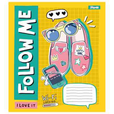 Зошит 1 вересня Follow me А5 24 аркушів клітинка (767276) Вінниця