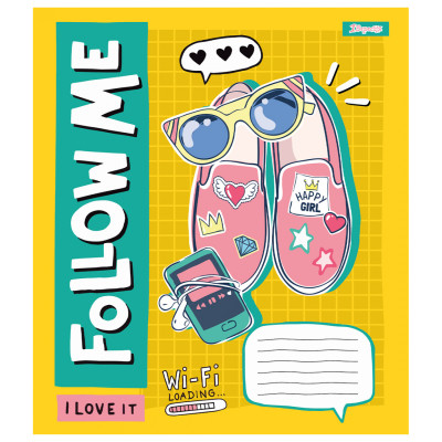 Зошит 1 вересня Follow me А5 24 аркушів клітинка (767276) Вінниця - фото 4