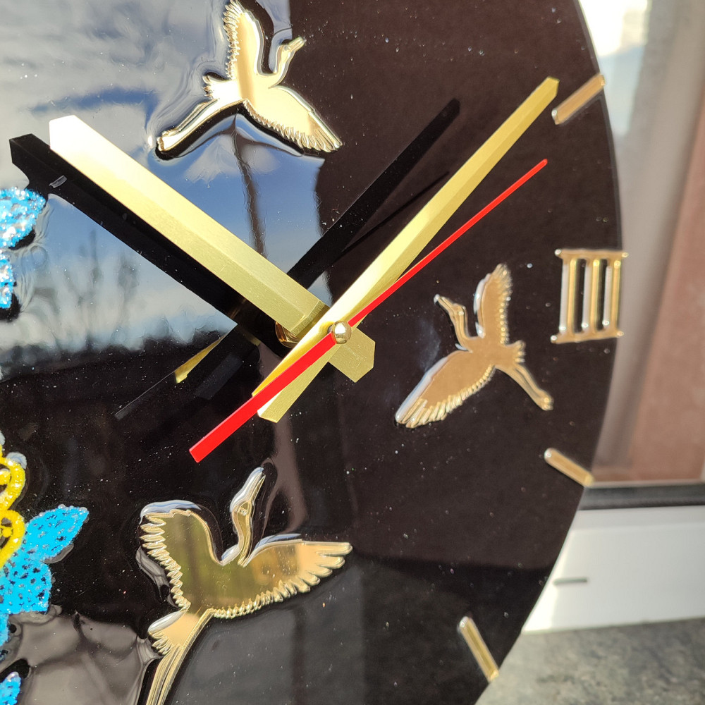 Годинник настінний 40 см з епоксидної смоли Дніпро - фото 5