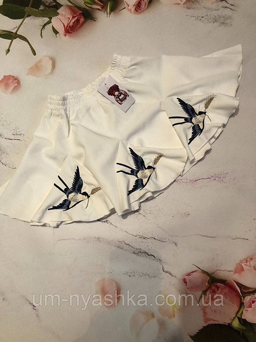 Спідниця з вишивкою вишиванка "Ластівки" кавова 116-146 Кривий Ріг - фото 4