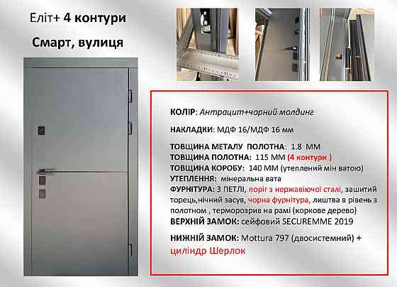 Двері вуличні Redfort, модель Смарт, комплектація Еліт (4 контури) Київ