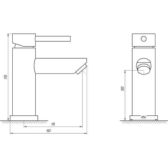 Змішувач для умивальника Globus Lux ALPEN SBT1-101-BB (000021152) Київ