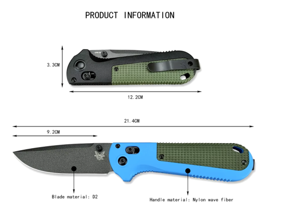 Нож складной Benchmade 430BK, 452 Синий Днепр