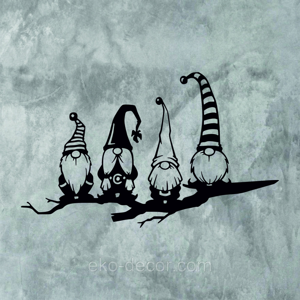 Декоративне настінне Панно «Гноміки», Декор на стіну 110*66 см, Чорний Київ - фото 10