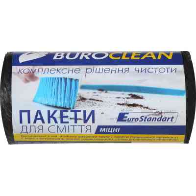 Пакеты для мусора Buroclean EuroStandart прочные черные 35 л 50 шт. (4823078922854) Винница