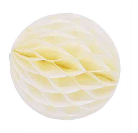 Шар сота из бумаги 20 см бежевый Киев