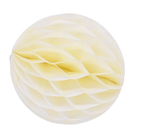 Шар сота из бумаги 20 см бежевый Киев - изображение 1