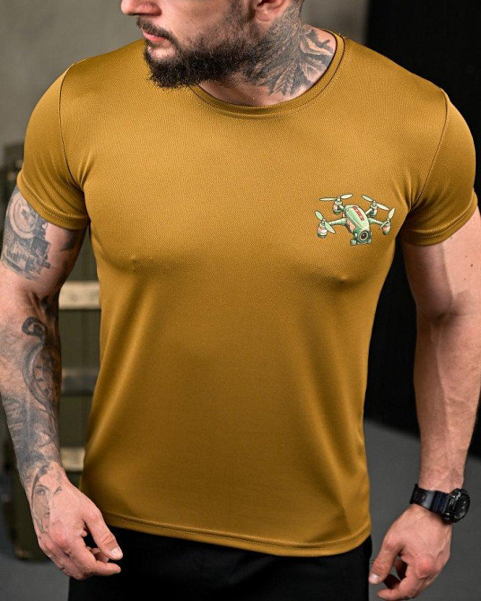 Тактическая потоотводящая футболка Ховайся coyot ПП7720 Одесса - изображение 6