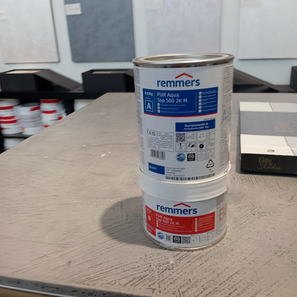 Шовковисто-матовий поліуретановий лак Remmers PUR Aqua TOP 500 2K M 1 кг Киев - изображение 4