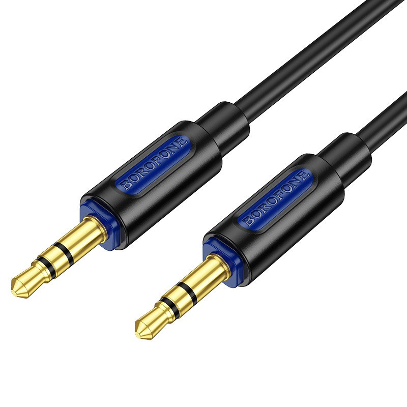 Аудіо кабель BOROFONE BL20 True sound silicone audio cable AUX Black Одеса - фото 1