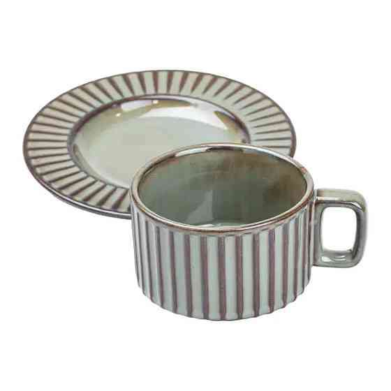 TS Kitchen Чашка з блюдцем 250 мл порцелянова Графіт HP7210G Київ