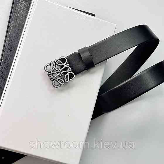 Жіночий брендовий шкіряний ремінь Loewe silver Київ