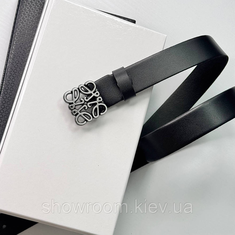 Жіночий брендовий шкіряний ремінь Loewe silver Київ - фото 4