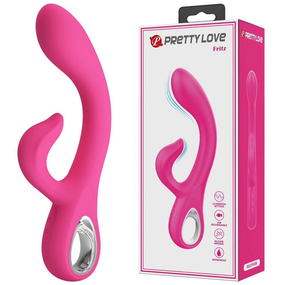 Вибратор-кролик Pretty Love Fritz розовый, 19.8 х 3.4 см Sex Aura Киев - изображение 1