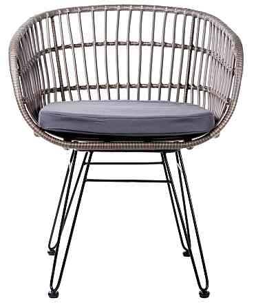 Садове крісло Jam Ротанг Сіро-чорний Київ