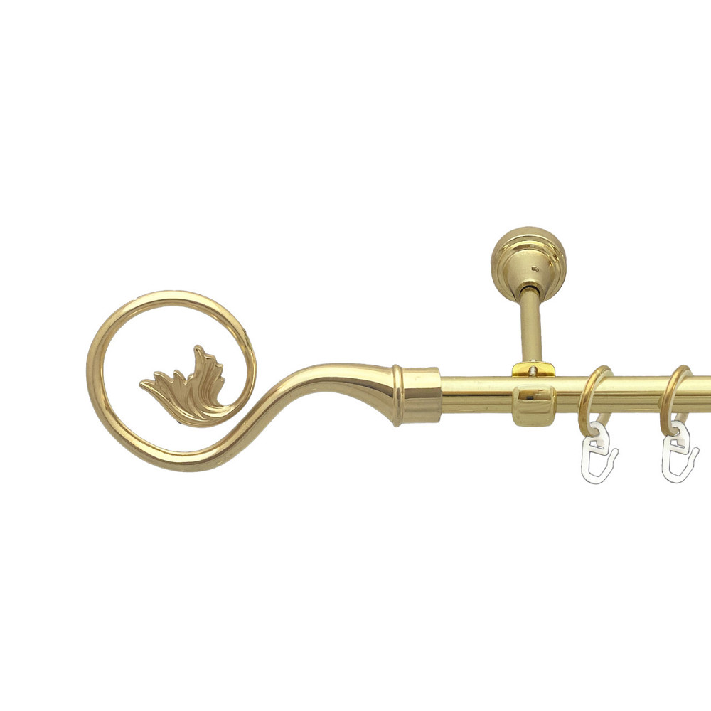 Карниз Orvit Ніка металевий однорядний відкритий Золото 16 мм 160 см (00-00014107) Львів - фото 1