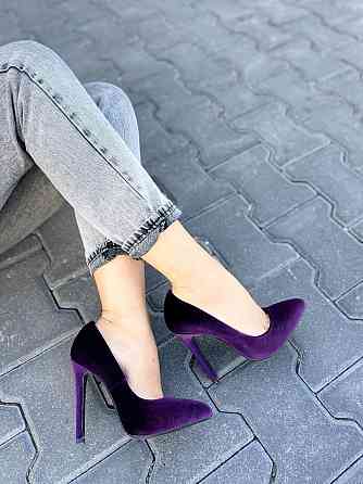 Туфлі жіночі LENA MELIANI фіолетовий оксамит каблук 11.5 см 35р. 36р. (F905-M91) Коломыя