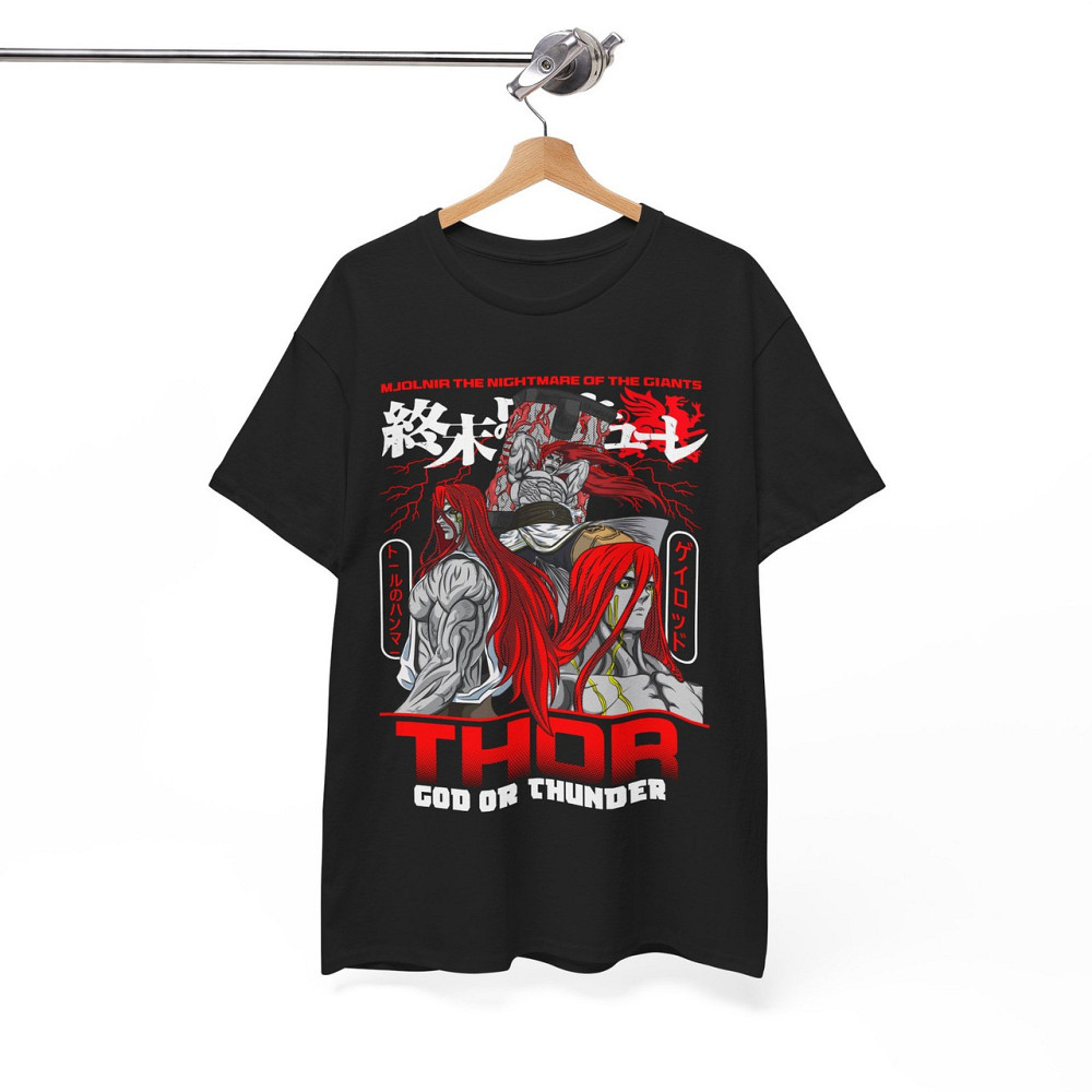 Футболка мужская аниме Аниме Манга Тхор Рагнарок оверсайз (S/M/L) Черний AnimeJ0299 Днепр - изображение 12
