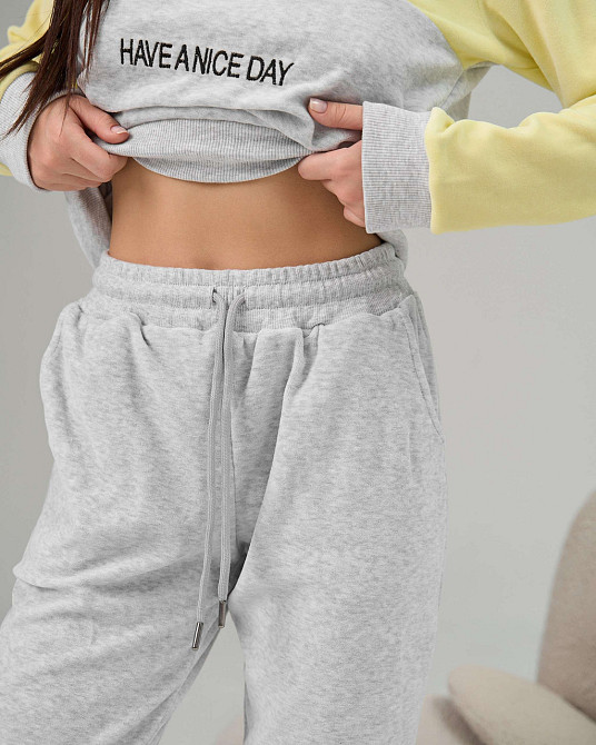 Женская пижама со штанами Nicolette Три котика - Велюр 87125 XL, Желтый Киев - изображение 8