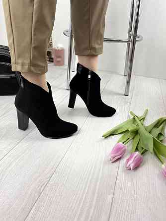 Жіночі черевики VESNA чорні натуральна замша висота каблука 9см розмір 36р. 40р. (9180) Коломия