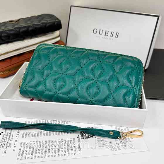 Жіночий гаманець на змійці Guess (7870) зелений Київ