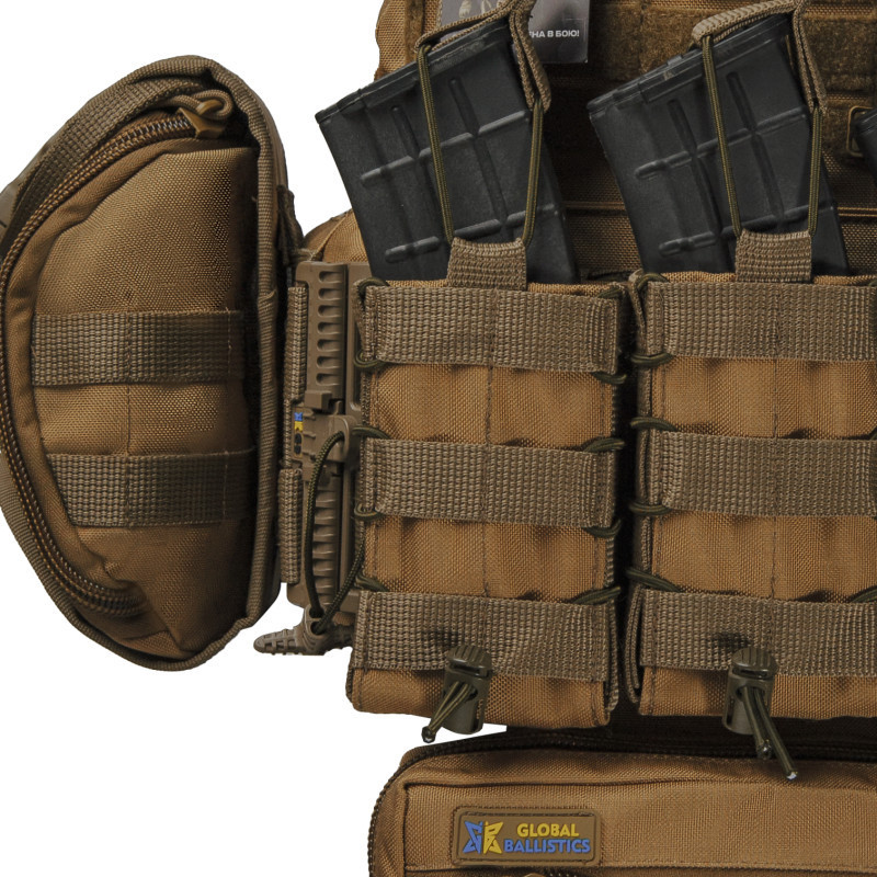 Плитоноска тактическая Warmor Gen.3 Pro Max с быстрым сбросом с подсумками (Койот) Винница - изображение 9