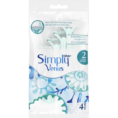 Бритва Gillette Simply Venus 2 4 шт. (3014260246693/8700216143714) Винница - изображение 2