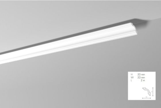 Карниз(плинтус) потолочный гладкий  NMC, A 2  , лепной декор из пенопласта Днепр