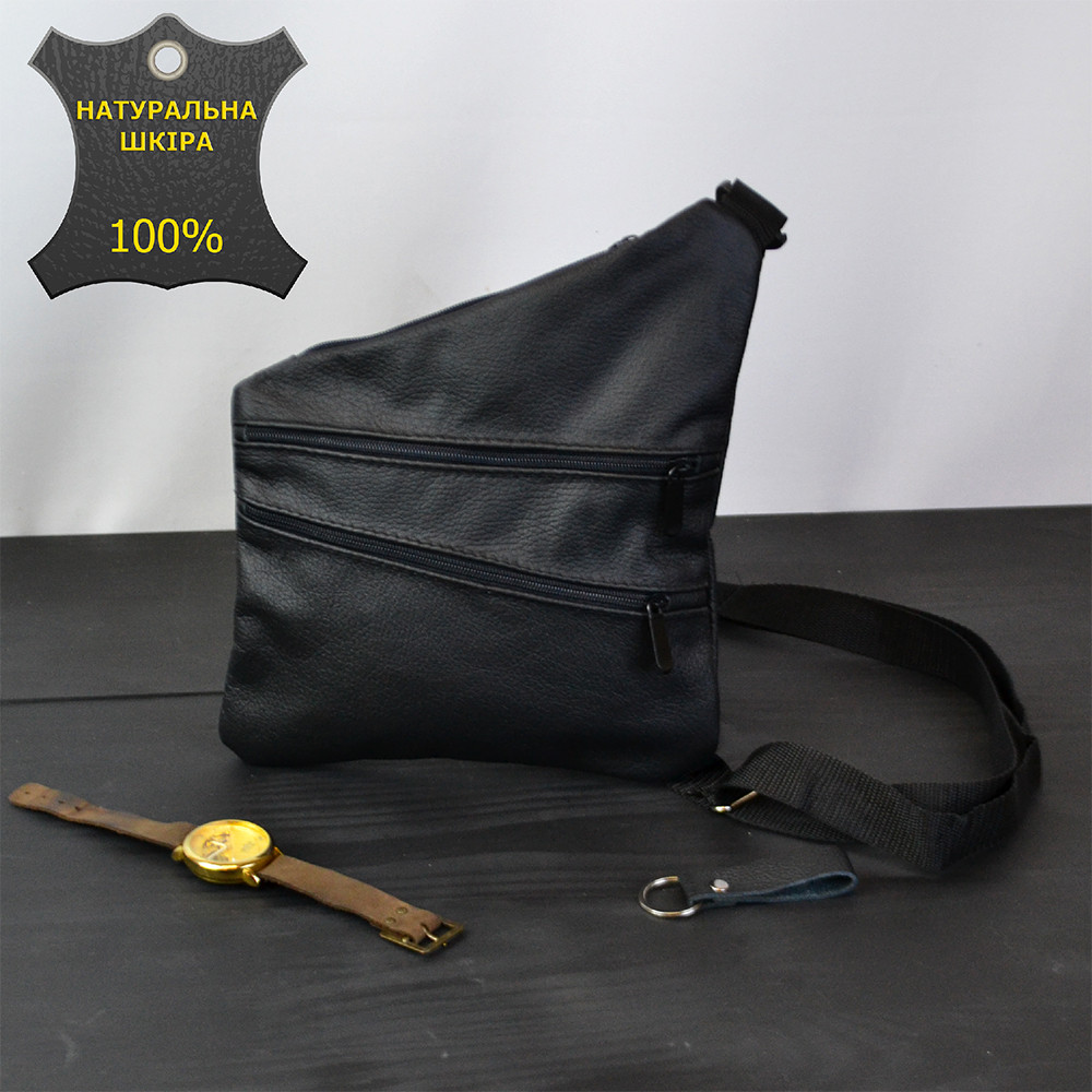 Сумка-кросбоді молодіжна, Сумки слінг чоловічі крос боді, Чоловіча міська сумка крос-боді PQ-66 Івано-Франківськ - фото 8