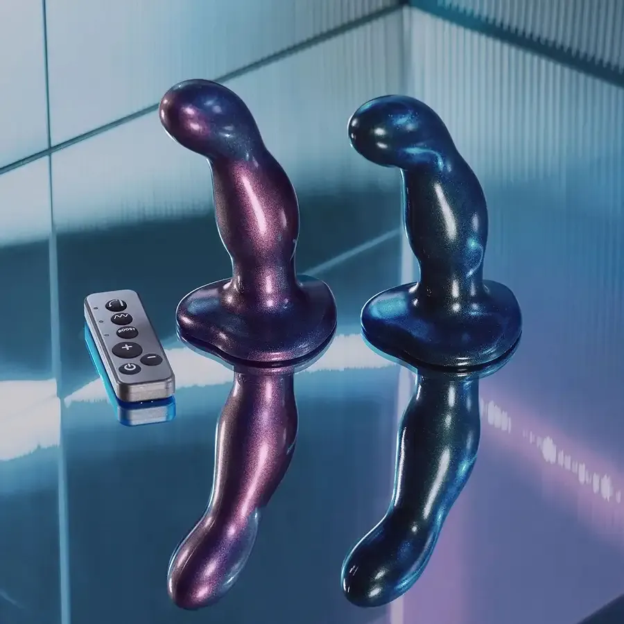 Дилдо з вібрацією Strap-On-Me FINGERING & VIBRATING DILDO - M - BLUE, з манливим рухом Львів - фото 5