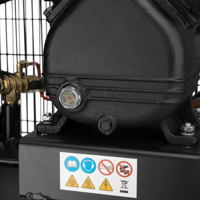 Компресор, 50 л, 3,0 кВт, 220 В, 10 атм, 500 л/хв, 2 циліндри, 83 дБ INTERTOOL PT-0016 Київ - фото 5