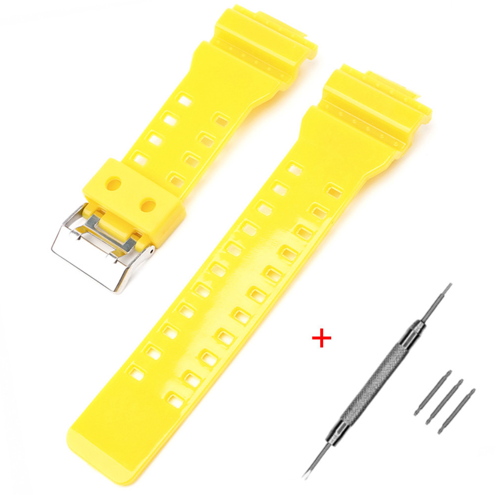 Ремінець для Casio G-Shock GA-100/110 Yellow-Glossy SI SBR Київ - фото 1