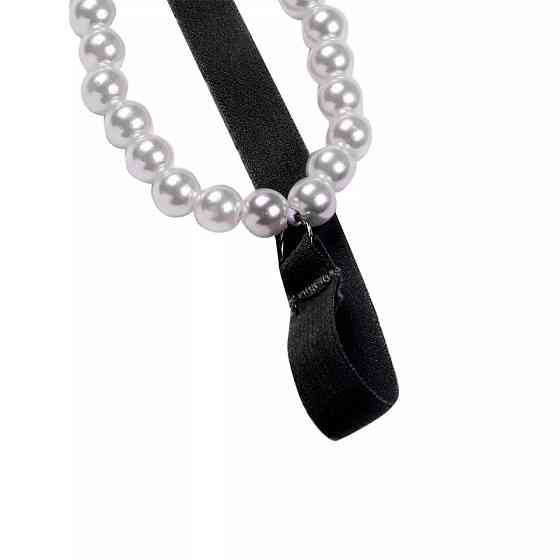 Труси з бусами еротичні чорні - розмір універсальний, (на резинці) Київ