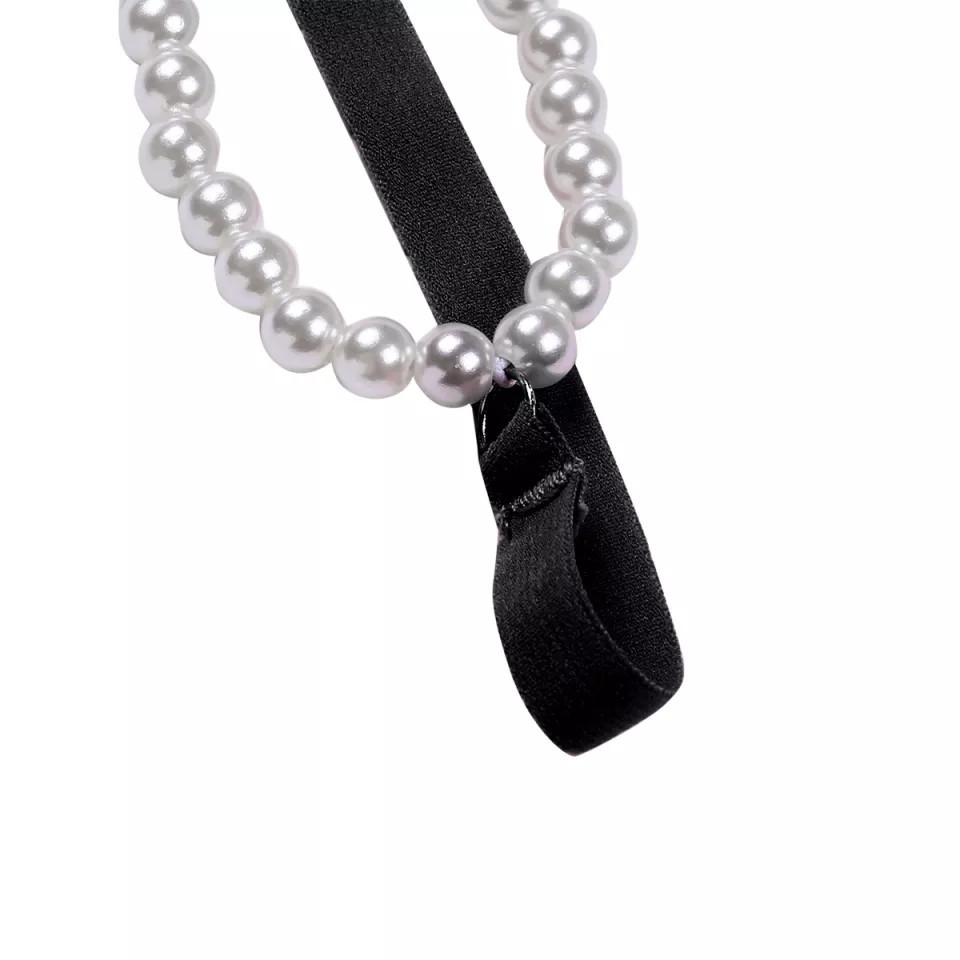 Труси з бусами еротичні чорні - розмір універсальний, (на резинці) Київ - фото 4