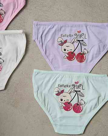 Пастельные детские трусики на девочку - Cherry girl 5 шт Nicoletta 116761 4-5 Киев