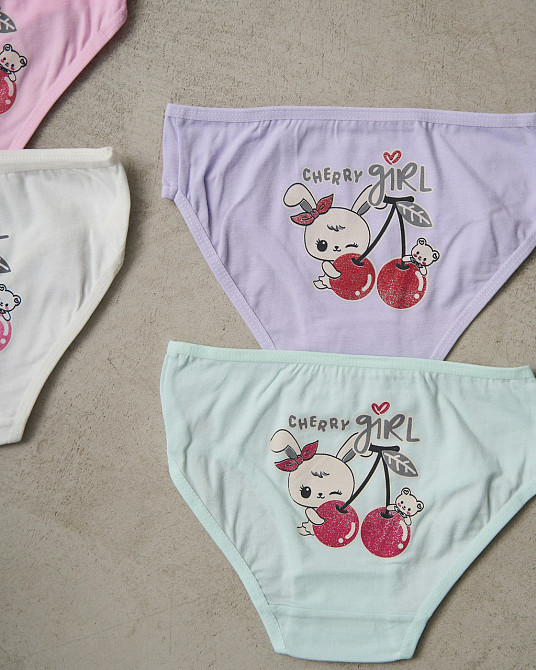 Пастельные детские трусики на девочку - Cherry girl 5 шт Nicoletta 116761 4-5 Киев - изображение 2