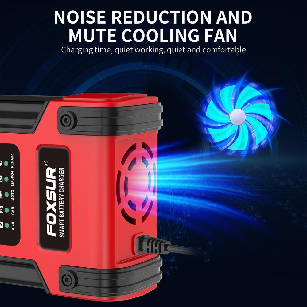 Зарядний пристрій для автоакумуляторів FOXSUR 12/24В Київ - фото 4