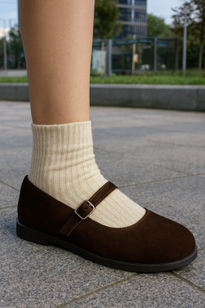 SEE SEVEN Балетки жіночі SEE SEVEN 1619 шоколадні (весна-осінь, замша натуральна) (5877) Коломия