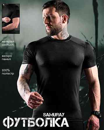 Тактична потовідвідна футболка samuray Cooltuch black Київ