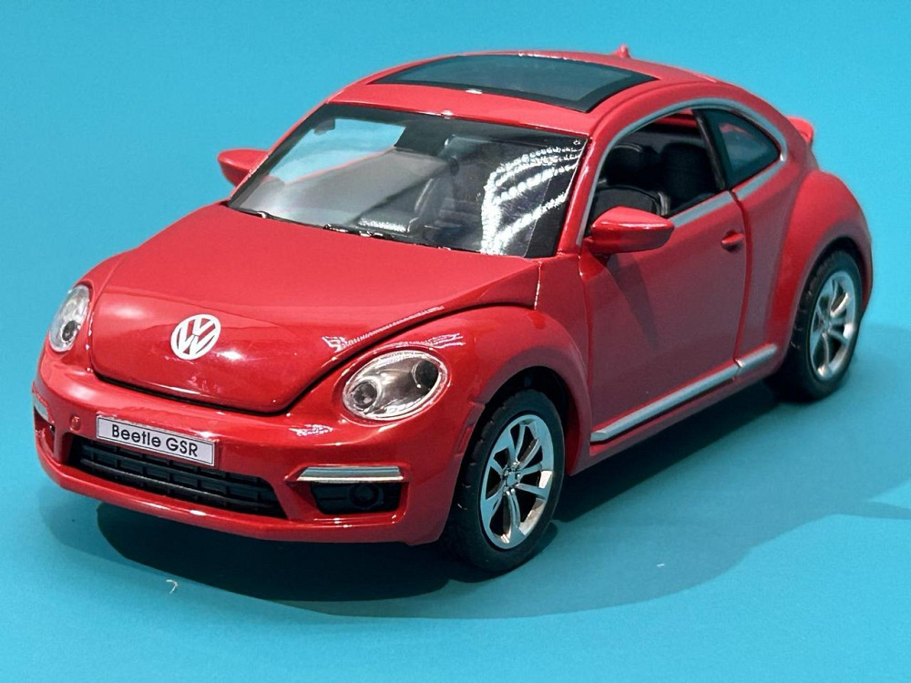 Машинка Автоексперт Volkswagen Beetle 1:32 метал світло/звук відчиняються двері капот багажник Червона (12012) Чернігів - фото 10