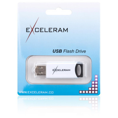 USB флеш накопитель eXceleram 64GB H2 Series White/Black USB 2.0 (EXU2H2W64) Винница - изображение 6