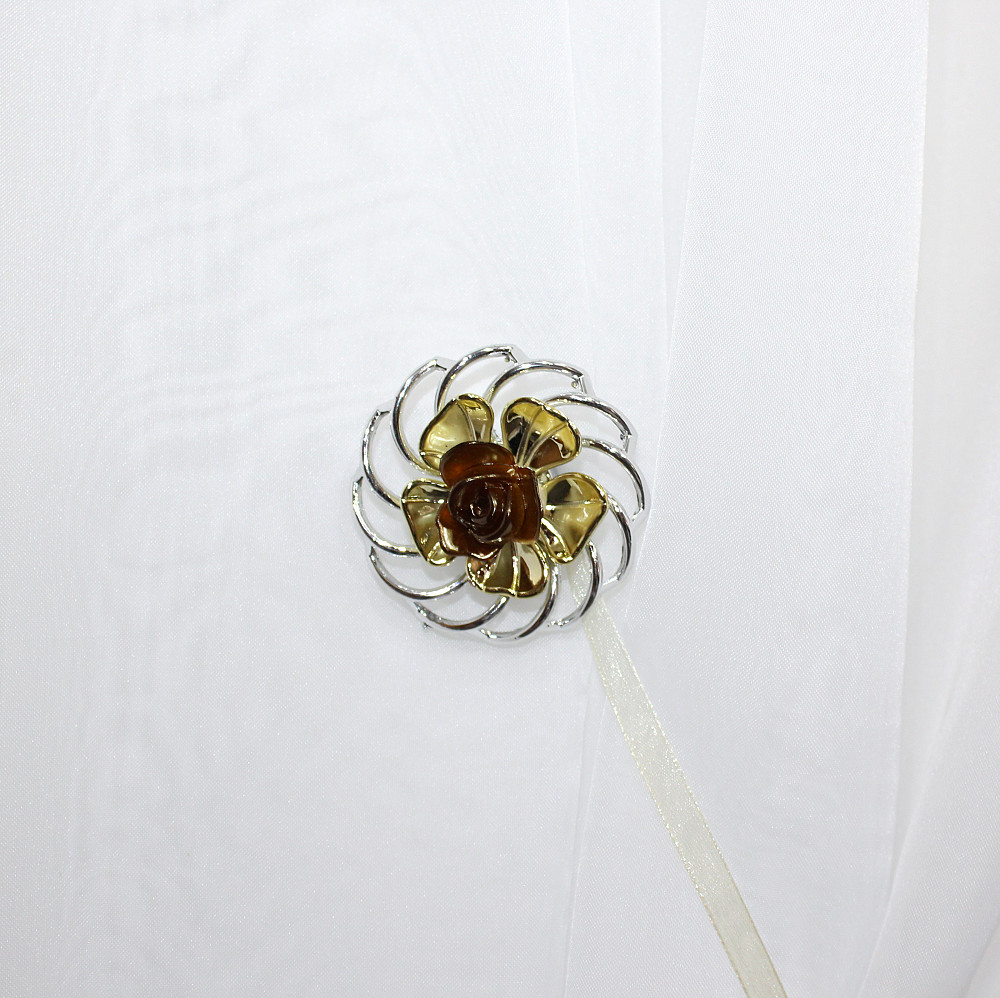 Магніти для штор і гардин (113м) Едельвейс набір 2 шт Сріблястий з золотистим (81-024) Київ - фото 2